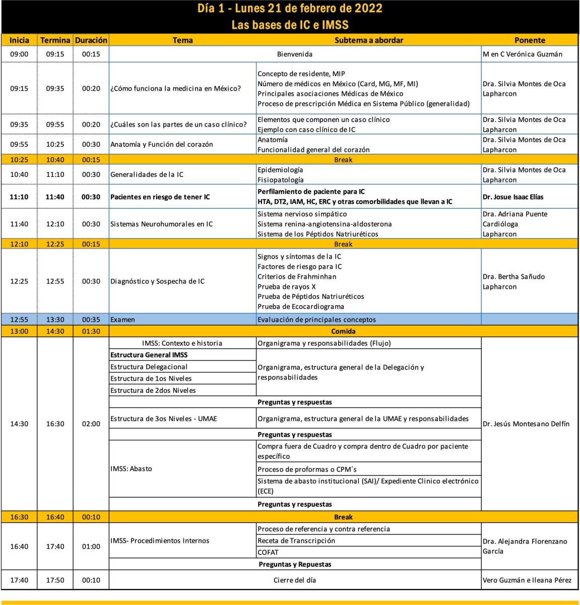 Agenda Día 1